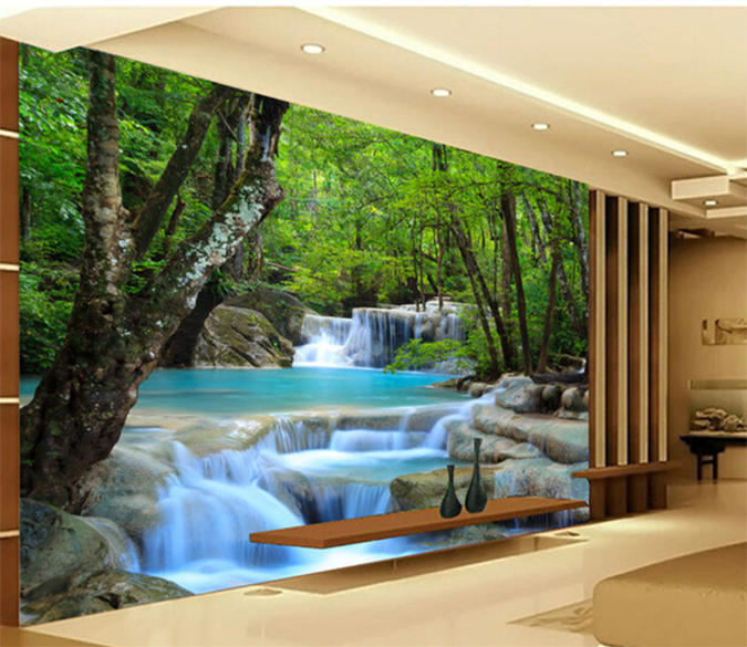 3D Forest River 494 Wallpaper AJ Wallpaper 