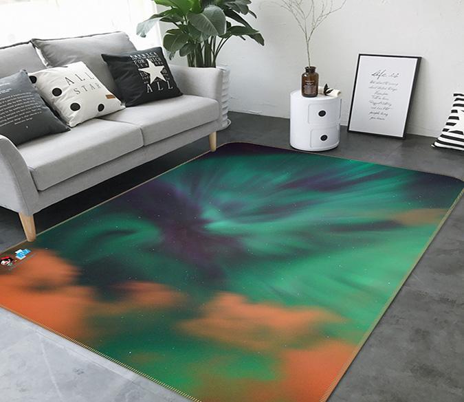 3D Green Galaxy 276 Non Slip Rug Mat Mat AJ Creativity Home 