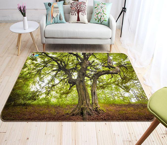 3D Lush Green Tree 490 Non Slip Rug Mat Mat AJ Creativity Home 