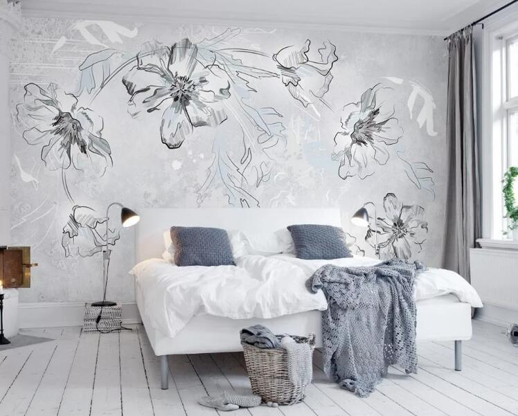 3D Transparent Flower WG26 Wall Murals Wallpaper AJ Wallpaper 2 