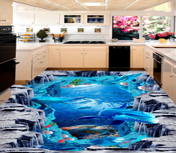 3D Deep Sea Fish 203 Floor Mural Wallpaper AJ Wallpaper 2 