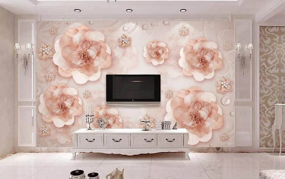 3D Diamond Flower WG523 Wall Murals