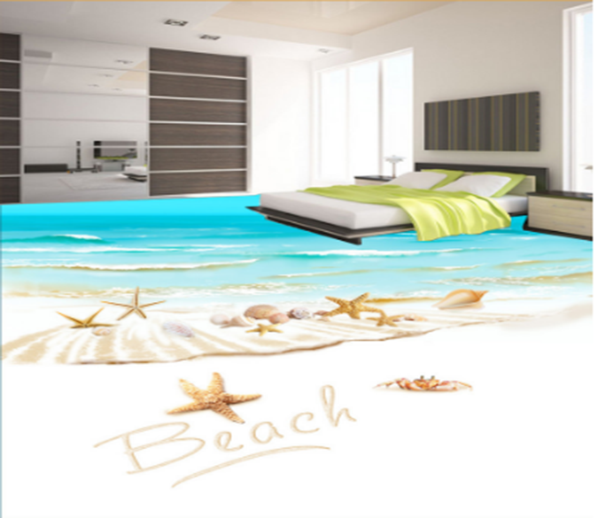 3D Romantic Beach 010 Floor Mural Wallpaper AJ Wallpaper 2 