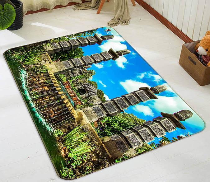 3D Fountain Pool 508 Non Slip Rug Mat Mat AJ Creativity Home 