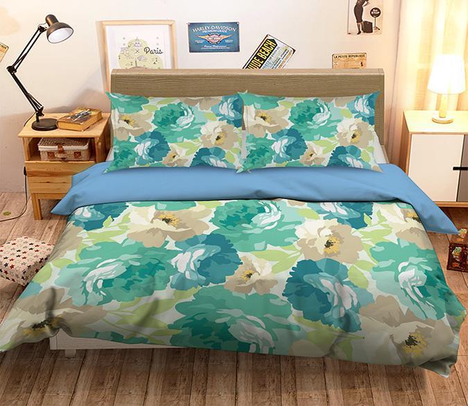 3D Doodle Flowers 033 Bed Pillowcases Quilt Wallpaper AJ Wallpaper 