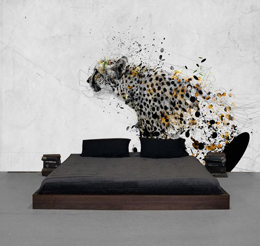 3D Petal Leopard WG352 Wall Murals