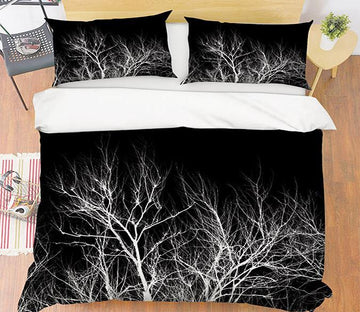 3D Night Tree 042 Bed Pillowcases Quilt Wallpaper AJ Wallpaper 