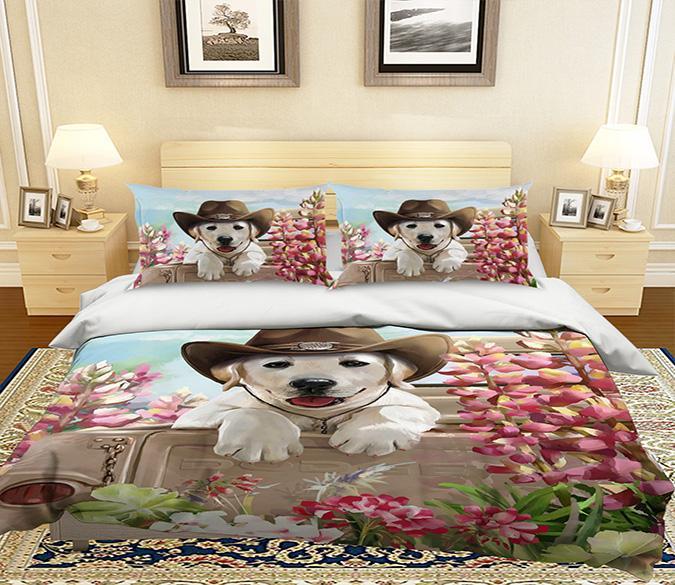 3D Hand-Painted Dog 122 Bed Pillowcases Quilt Wallpaper AJ Wallpaper 