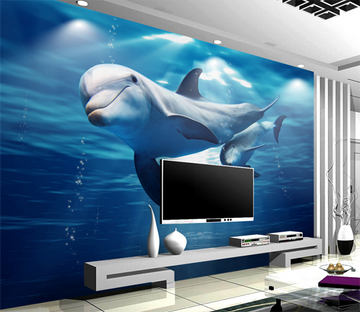 3D Smiling Dolphin 163 Wallpaper AJ Wallpaper 