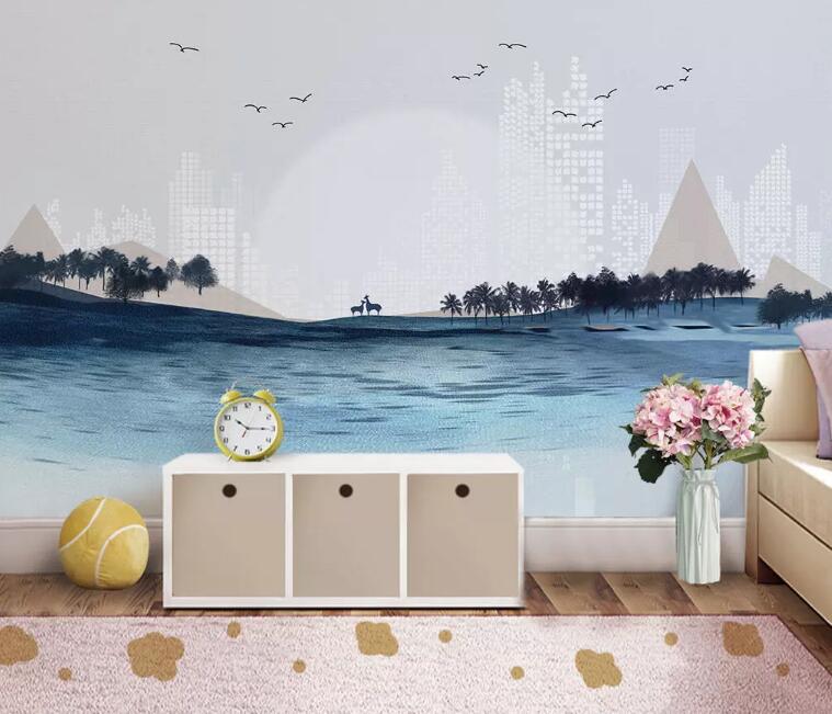 3D Rainbow Cattle WG996 Wall Murals