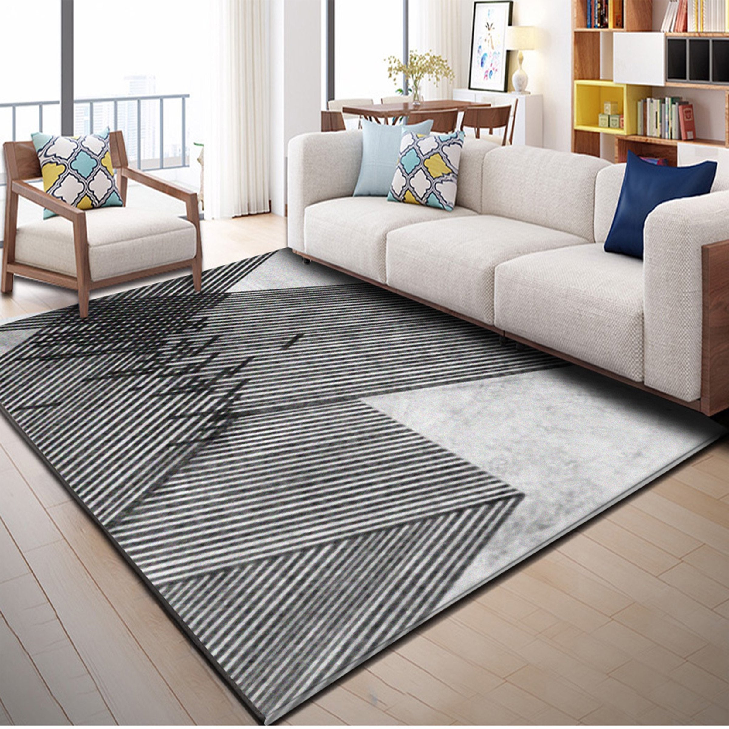 3D Black Strips WG149 Non Slip Rug Mat Mat AJ Creativity Home 