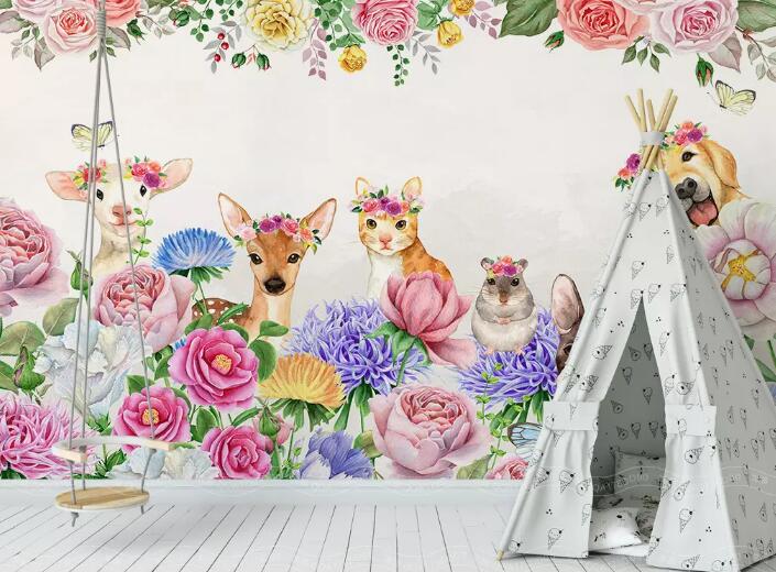 3D Flower Animal WG13 Wall Murals Wallpaper AJ Wallpaper 2 