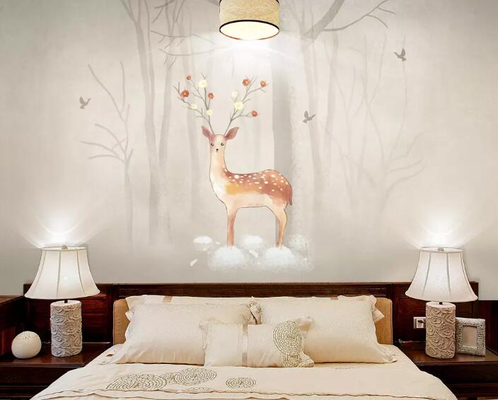 3D Forest Fawn WG63 Wall Murals Wallpaper AJ Wallpaper 2 