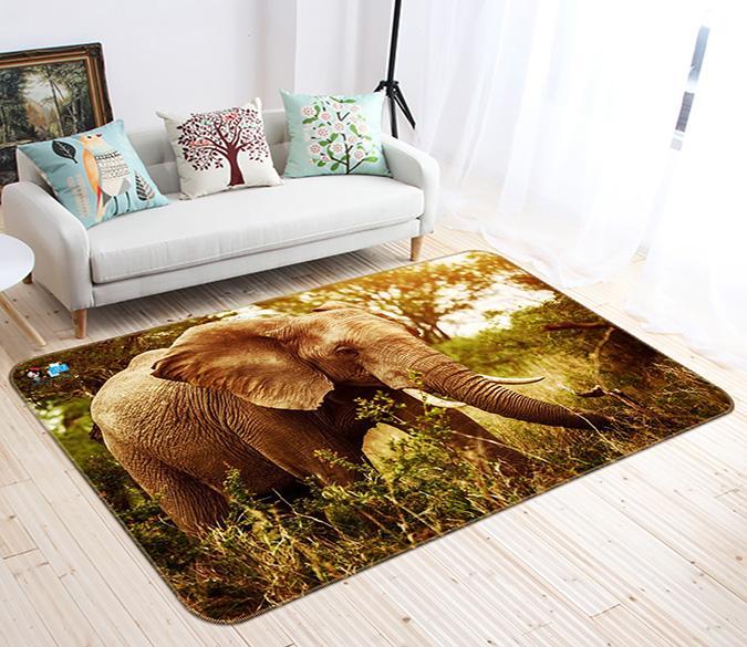 3D Elephant Grass 546 Non Slip Rug Mat Mat AJ Creativity Home 