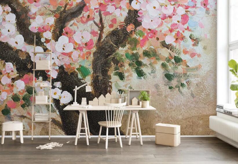 3D Tree Flower WG676 Wall Murals