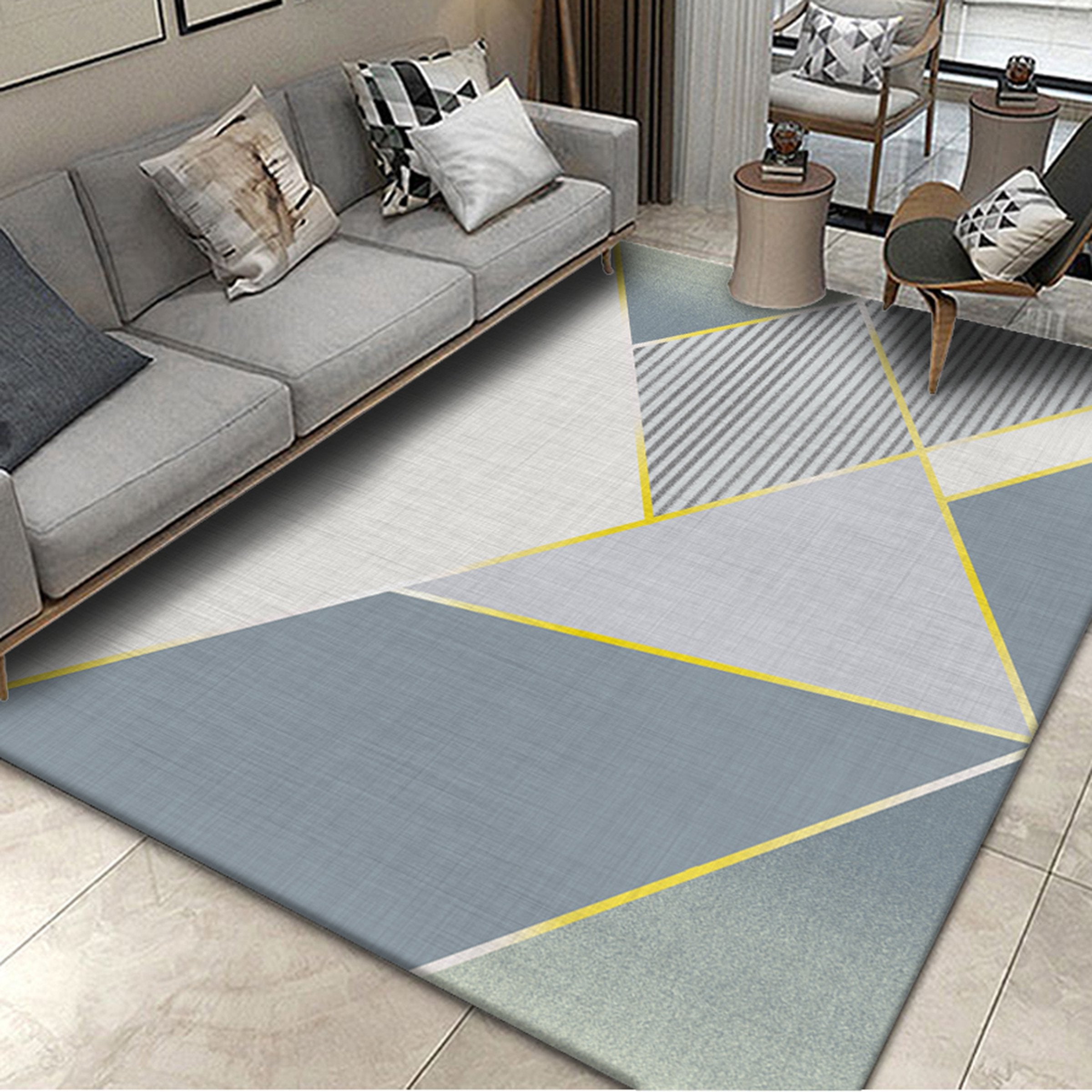 3D Color Geometry WG211 Non Slip Rug Mat Mat AJ Creativity Home 