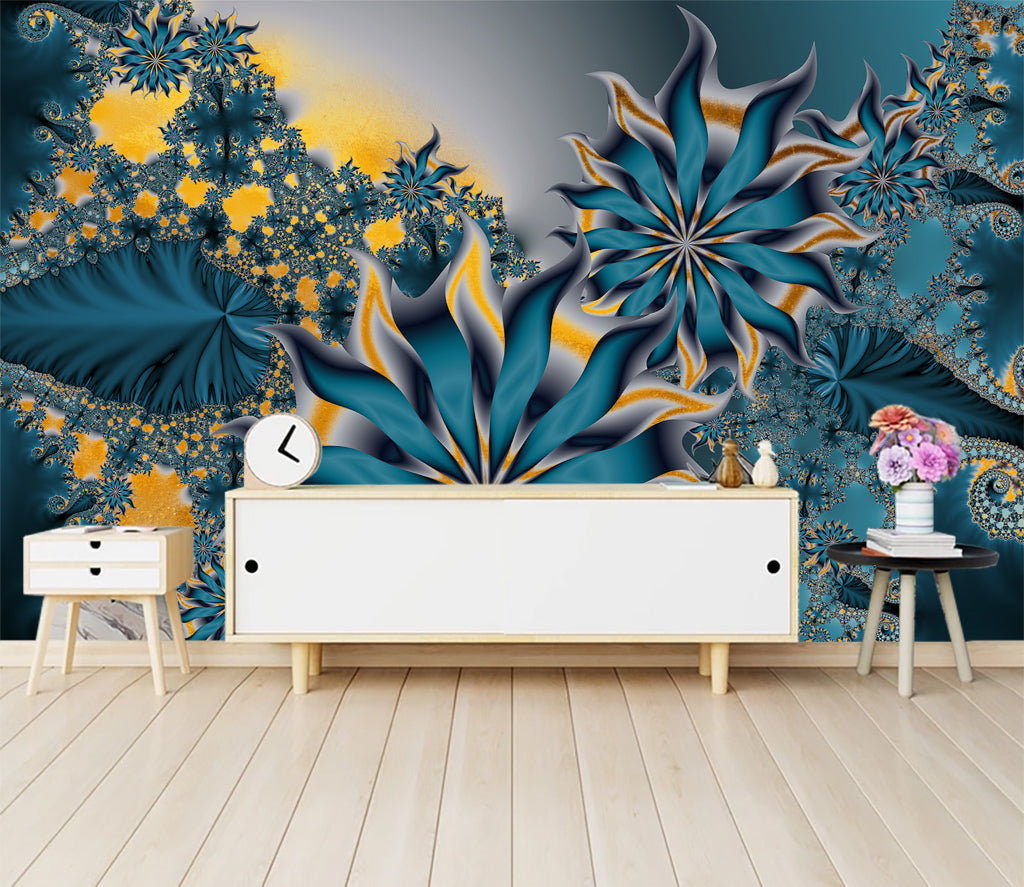 3D Flower Pattern WG163 Wall Murals