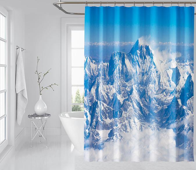 3D Rough Snow Mountain 086 Shower Curtain 3D Shower Curtain AJ Creativity Home 