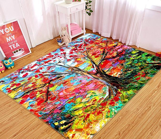 3D Bright Tree 428 Non Slip Rug Mat Mat AJ Creativity Home 