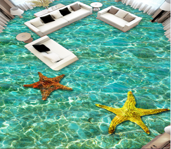 3D Drifting Starfish 095 Floor Mural Wallpaper AJ Wallpaper 2 