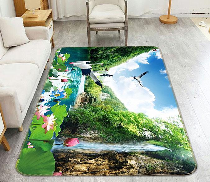 3D Pavilion River 444 Non Slip Rug Mat Mat AJ Creativity Home 