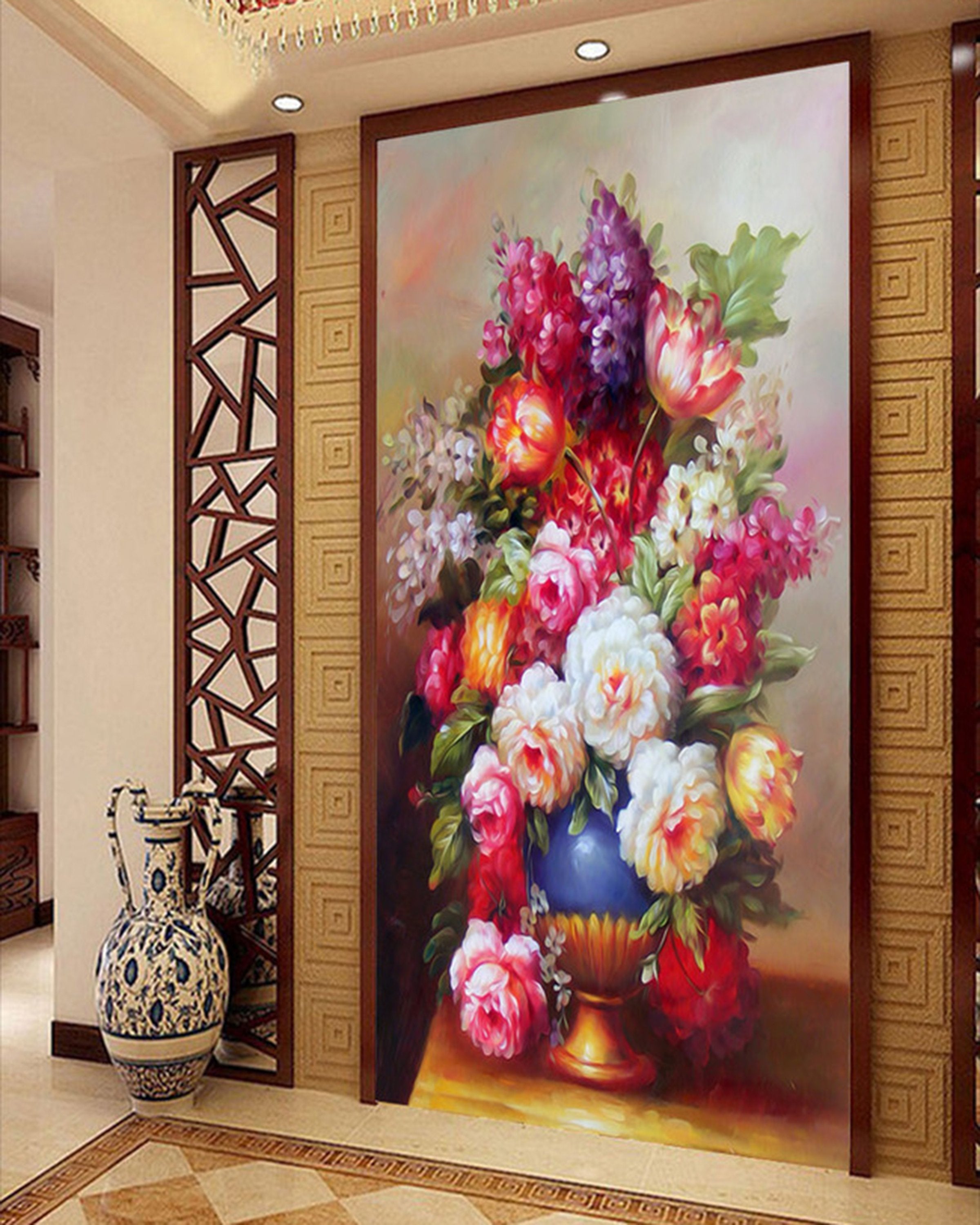 3D Vintage Flower WC860 Wall Murals Wallpaper AJ Wallpaper 2 