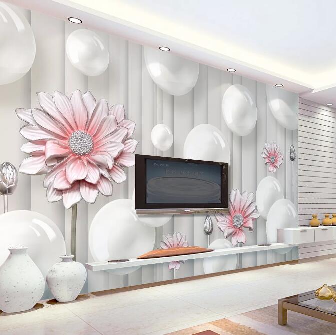 3D Pink Lotus WG76 Wall Murals Wallpaper AJ Wallpaper 2 