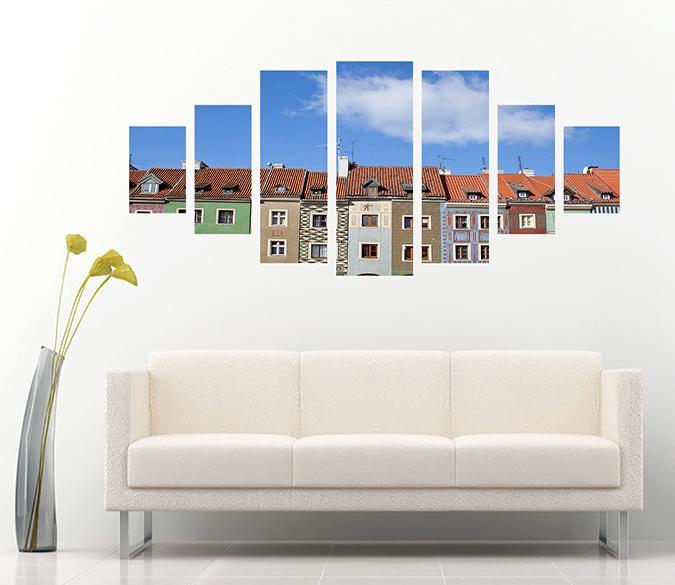 3D Tile House 115 Unframed Print Wallpaper Wallpaper AJ Wallpaper 