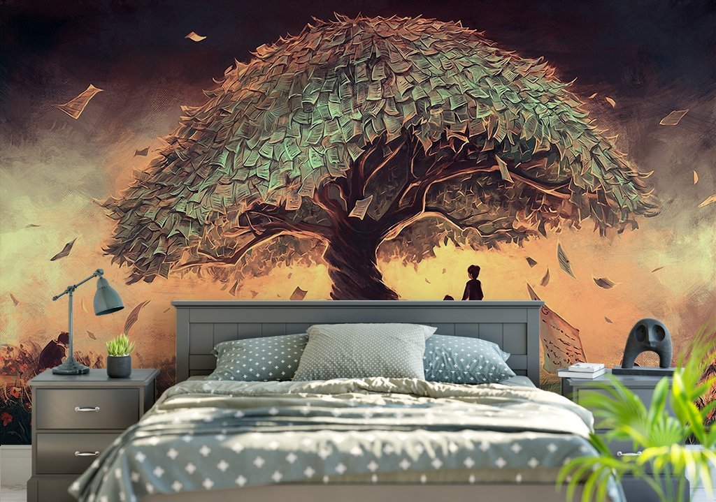 3D Night Tree 864 Wall Murals Wallpaper AJ Wallpaper 2 