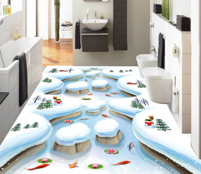 3D Snow And Ice 327 Floor Mural Wallpaper AJ Wallpaper 2 