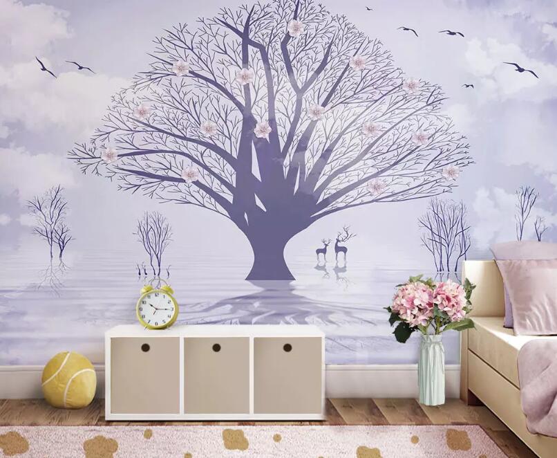 3D Deer Forest WG38 Wall Murals Wallpaper AJ Wallpaper 2 