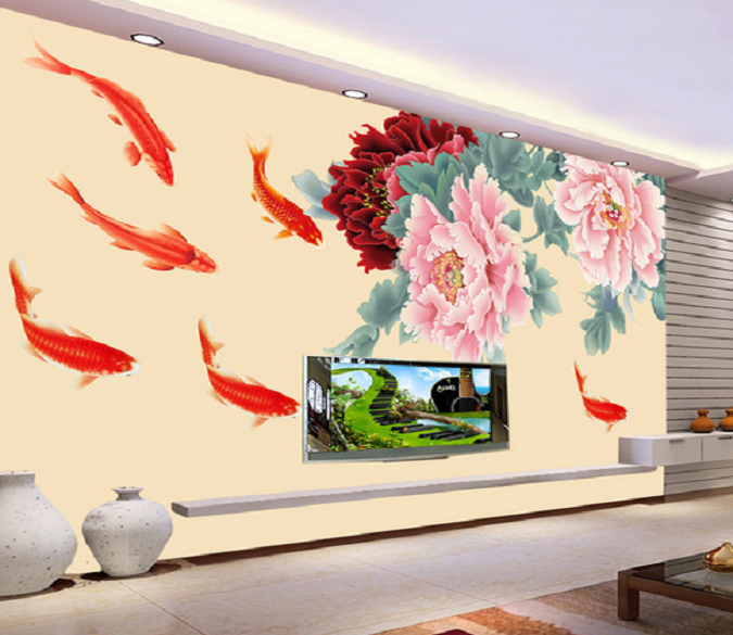 3D Flower Fish 398 Wallpaper AJ Wallpaper 