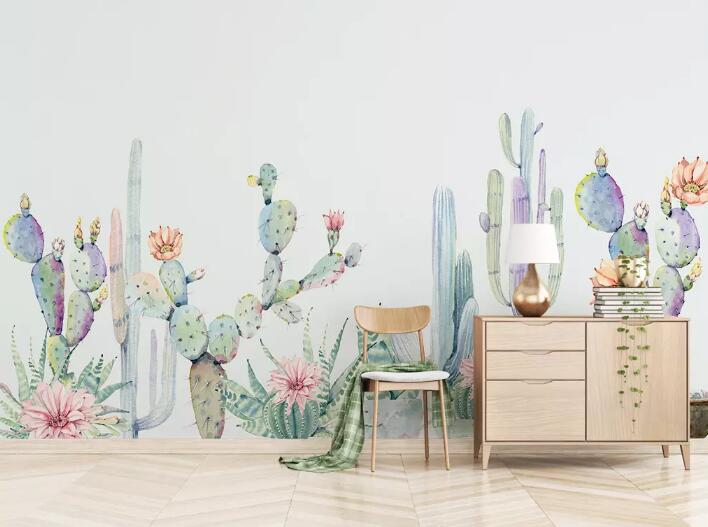 3D Cactus Flower WG578 Wall Murals