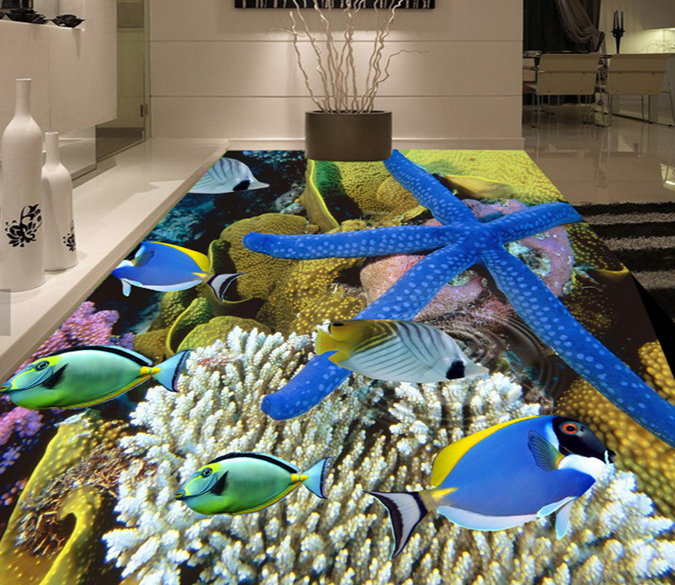 3D Deep Sea Fish 203 Floor Mural Wallpaper AJ Wallpaper 2 