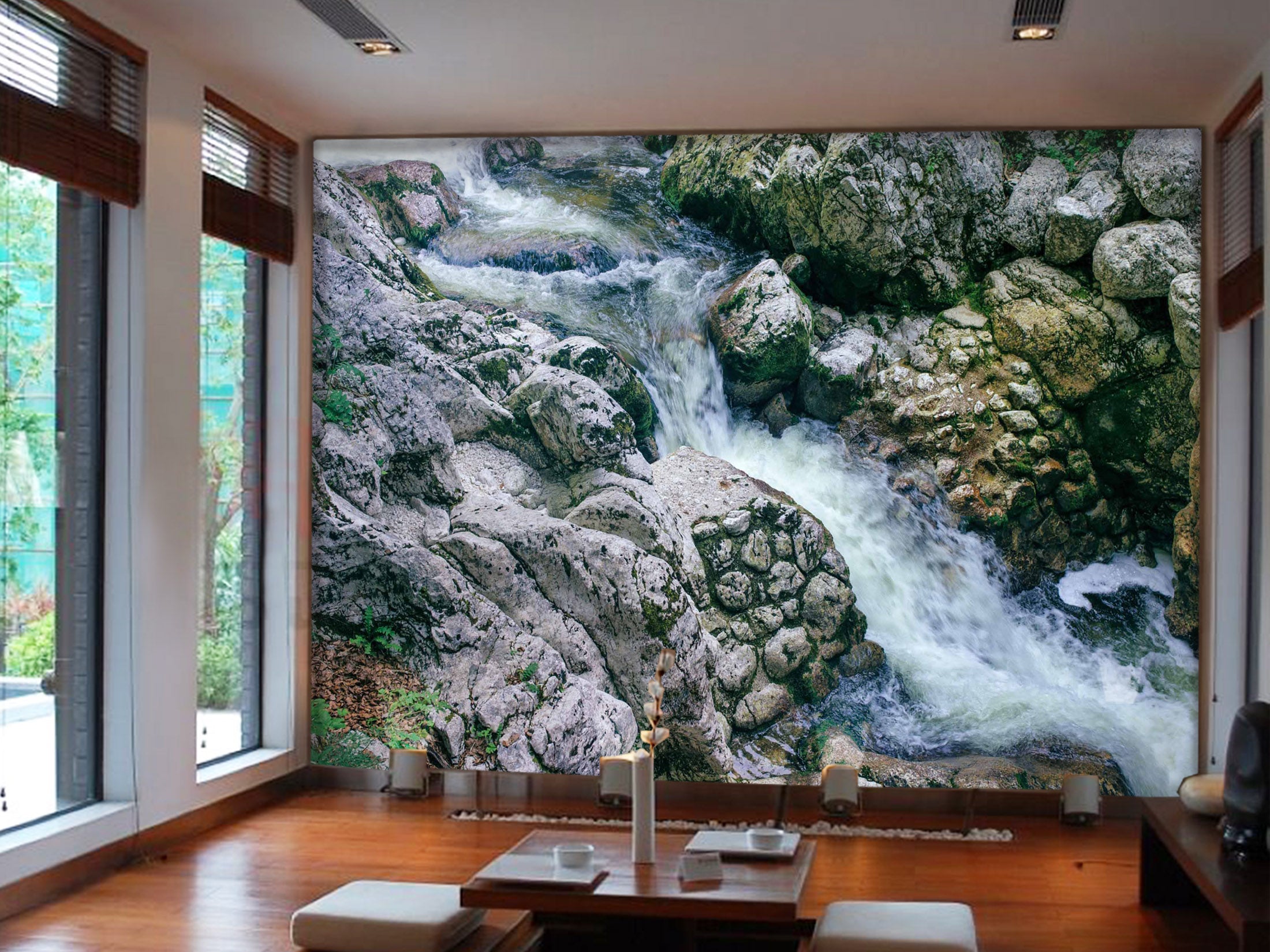 3D Valley Stream 1027 Wall Murals