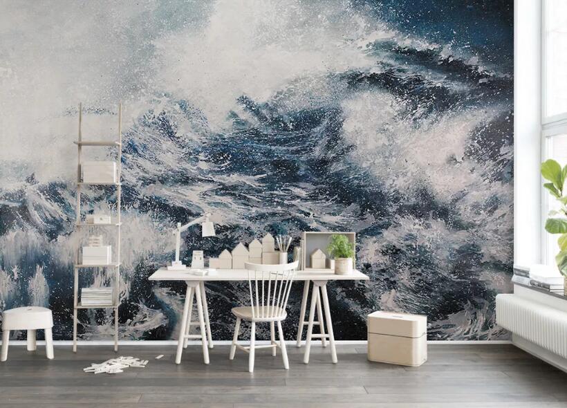 3D Ferocious Wave WG680 Wall Murals