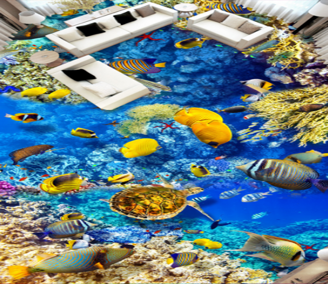 3D Nautical Mile 360 Floor Mural Wallpaper AJ Wallpaper 2 