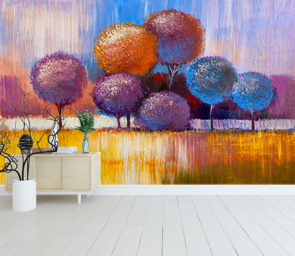 3D Color Tree WG242 Wall Murals