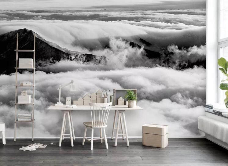 3D White Clouds WG643 Wall Murals