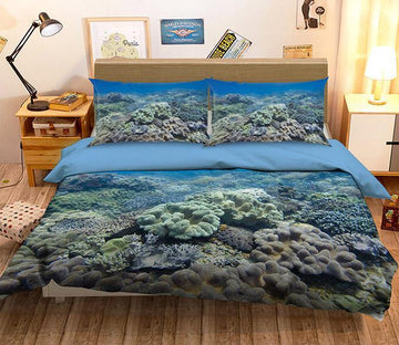 3D Seabed Stone 074 Bed Pillowcases Quilt Wallpaper AJ Wallpaper 