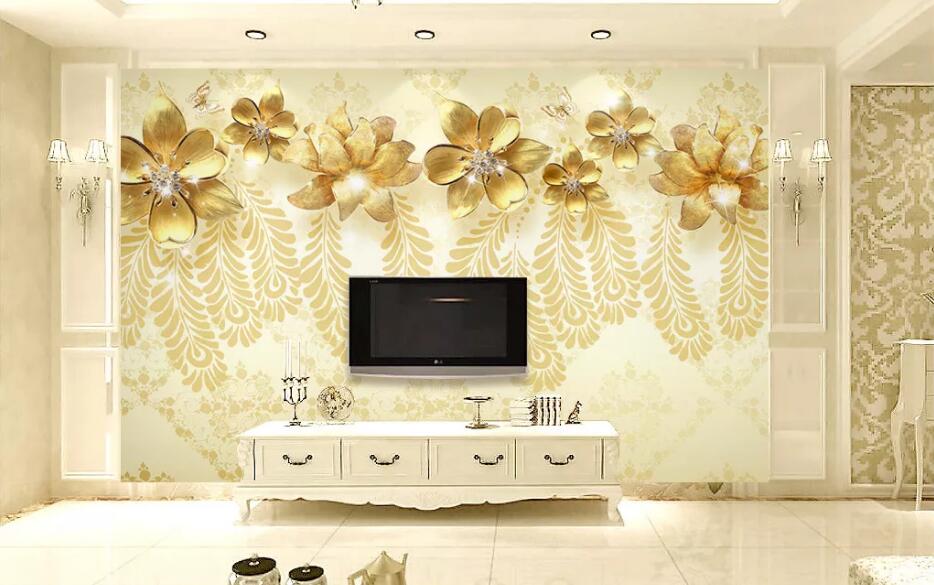 3D Metal Flower WG618 Wall Murals