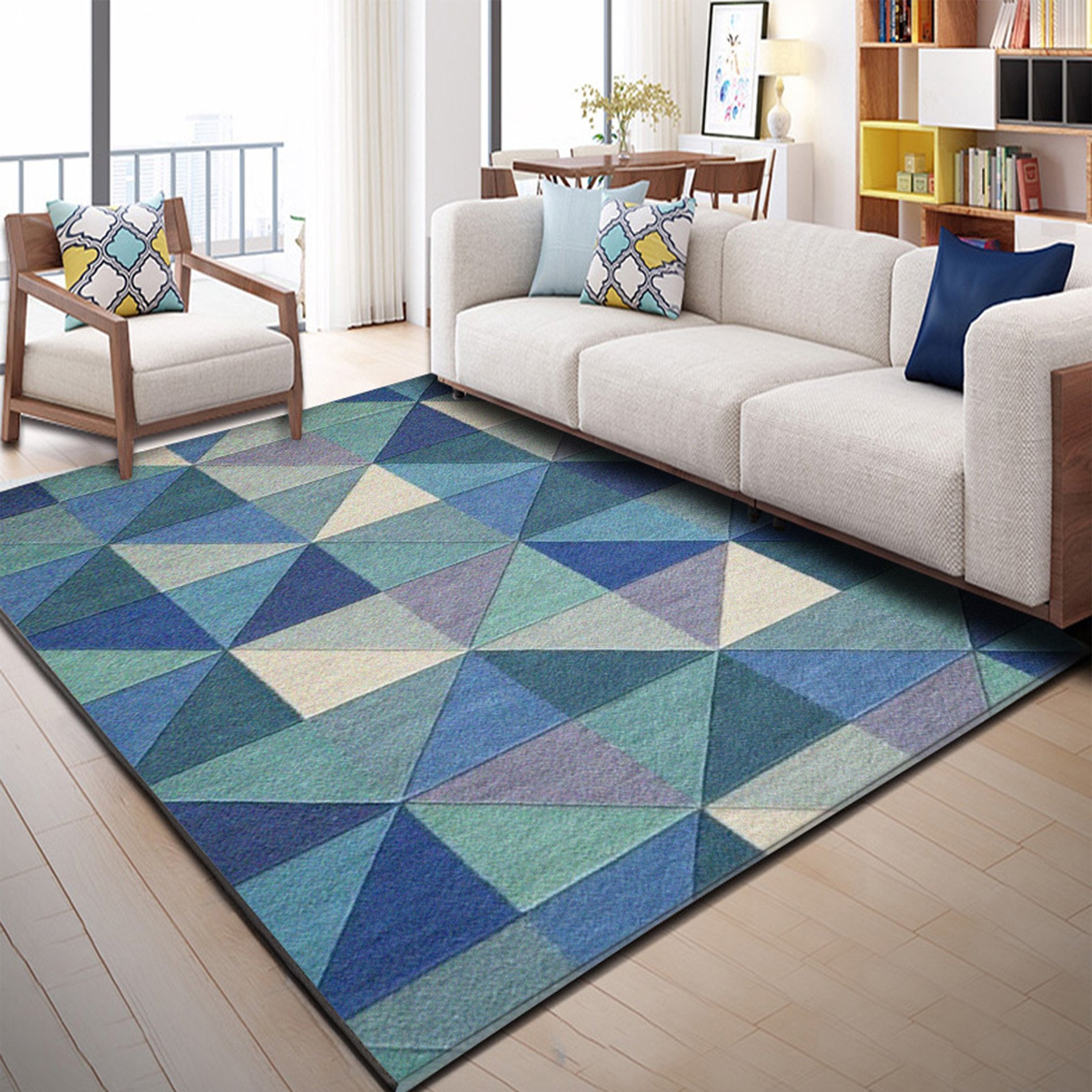 3D Dark Triangle WG176 Non Slip Rug Mat Mat AJ Creativity Home 