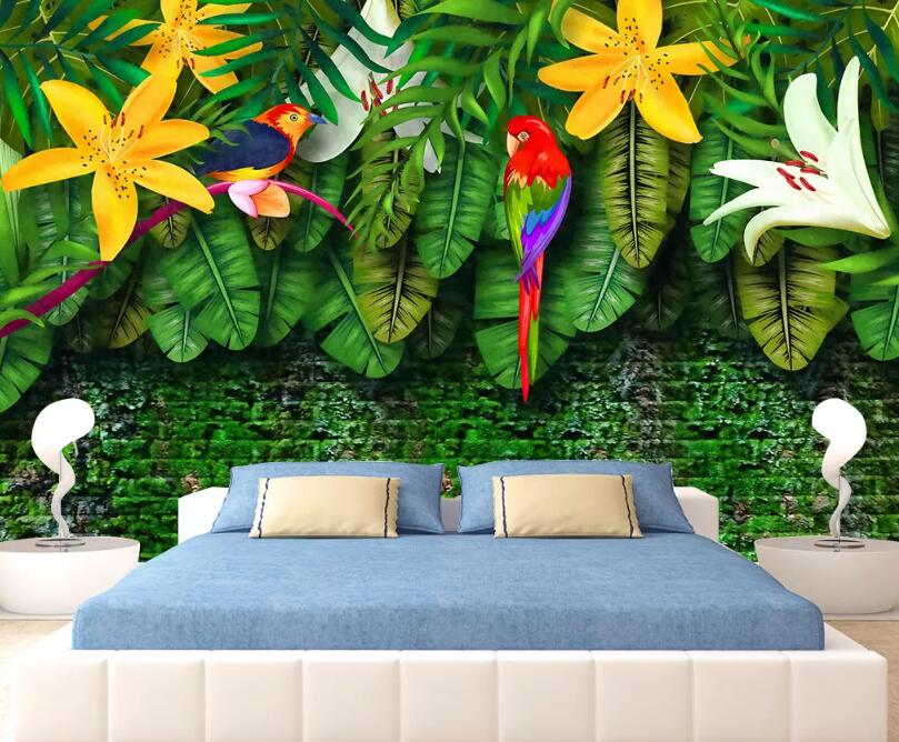 3D Cute Parrot WG89 Wall Murals Wallpaper AJ Wallpaper 2 