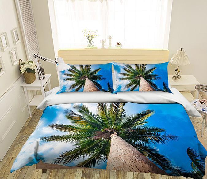 3D Tall Coconut Tree 165 Bed Pillowcases Quilt Wallpaper AJ Wallpaper 