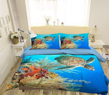 3D Marine Turtle 224 Bed Pillowcases Quilt Wallpaper AJ Wallpaper 