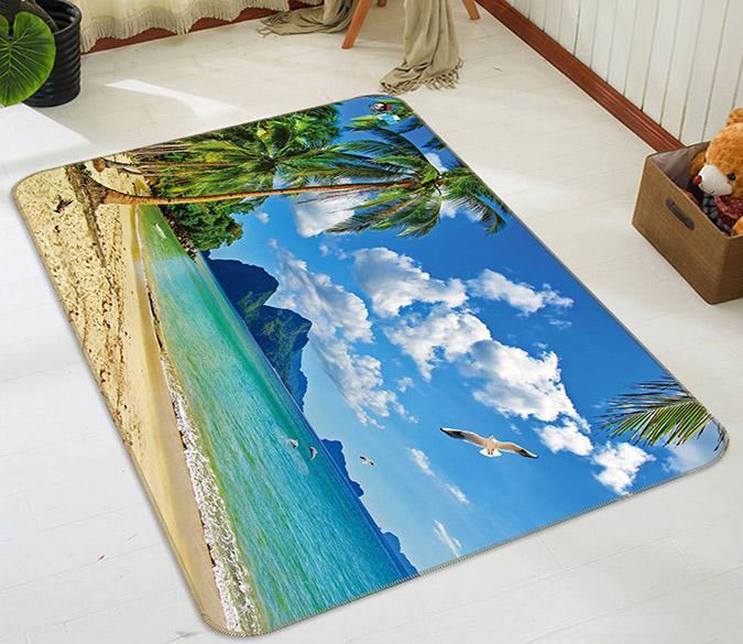 3D Beach Mountain 538 Non Slip Rug Mat Mat AJ Creativity Home 