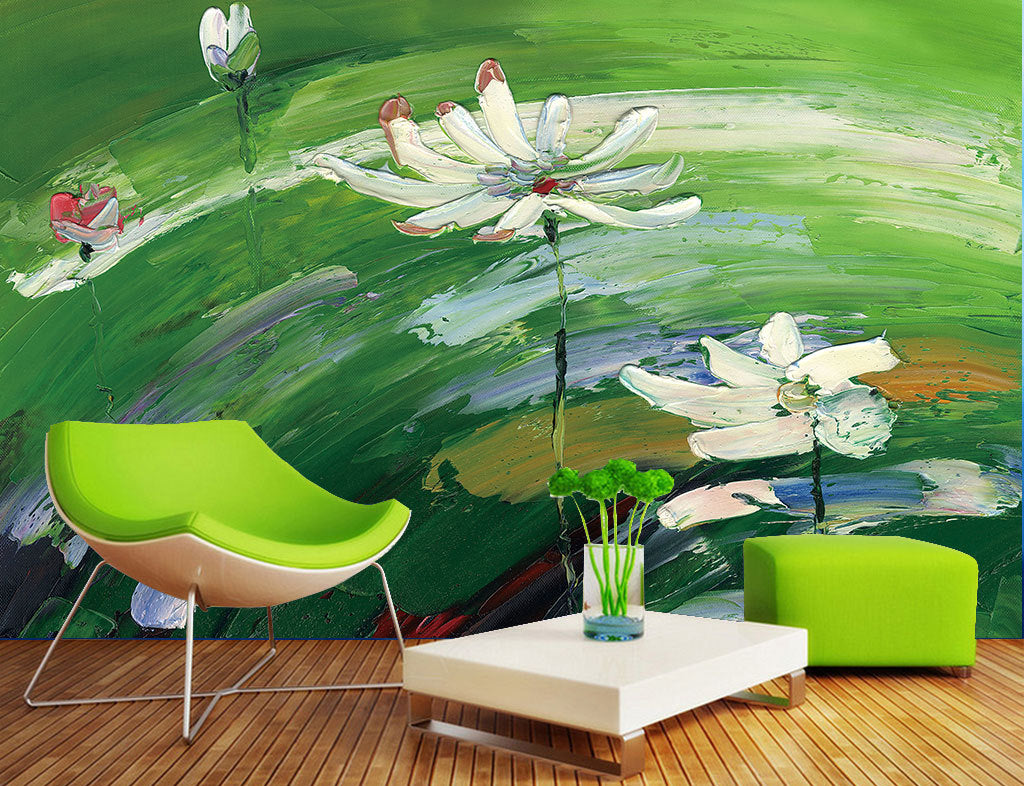 3D Painting Lotus WG234 Wall Murals