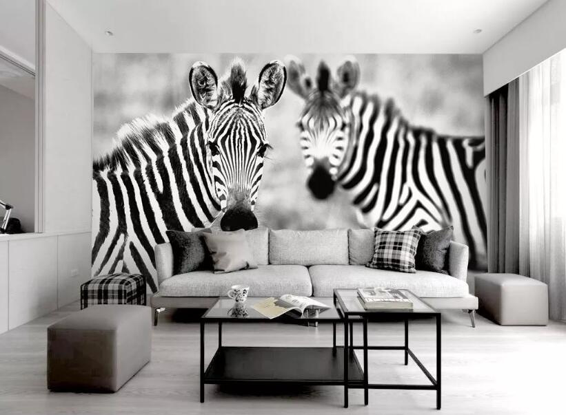 3D Cute Zebra 169 Wall Murals Wallpaper AJ Wallpaper 2 