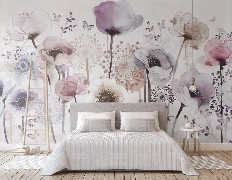 3D Colored Flower WG625 Wall Murals