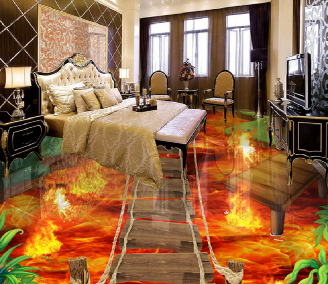 3D Magma 082 Floor Mural Wallpaper AJ Wallpaper 2 